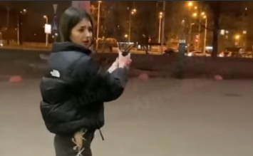 Киевская блогерша разнесла съемную квартиру и устроила стрельбу на улице, - ВИДЕО