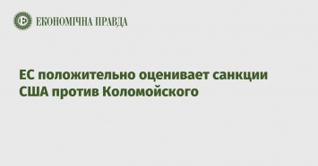 ЕС положительно оценивает санкции США против Коломойского