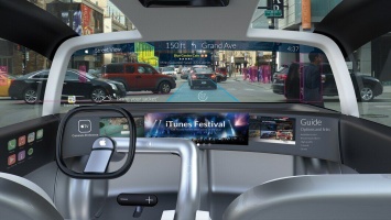 Apple собирается превратить стекла своего первого электромобиля в дисплеи