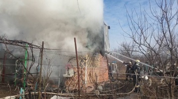 В Запорожье пожар на двухэтажной даче тушили 12 человек - фото