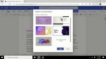 В браузерной Microsoft Word теперь можно превращать файлы в презентации PowerPoint