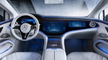 Mercedes-Benz продемонстрировала салон премиум-седана EQS с тройным OLED-дисплеем