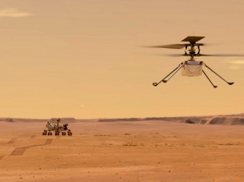 Космический вертолет Ingenuity на поверхности Марса [ФОТО]