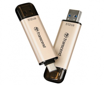Представлена флешка Transcend JetFlash 930C емкостью 128-512 ГБ сразу с двумя разъемами - USB Type-A и Type-C