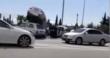 Появилось видео «многоэтажной» аварии в аэропорту Сочи