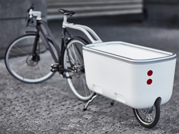 Самоходный электроприцеп к велосипеду для перевозки грузов и детей