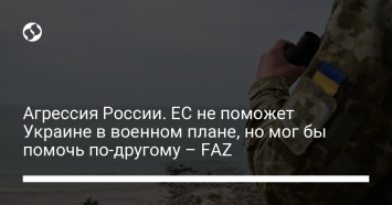 Агрессия России. ЕС не поможет Украине в военном плане, но мог бы помочь по-другому - FAZ