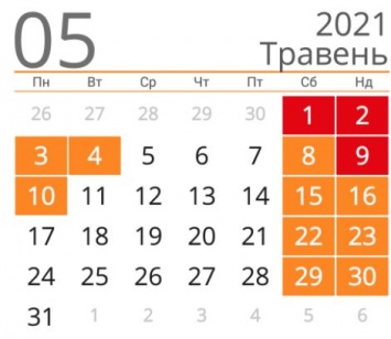 Выходные дни на Пасху и майские праздники. Украинцев ждет настоящий мини-отпуск в мае
