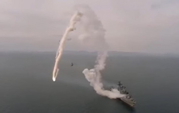Неудачный пуск ракеты фрегатом РФ попал на видео