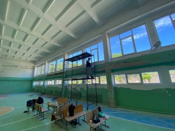 Ремонт спортзала школы в Малом Маяке близ Алушты планируют закончить в конце июля