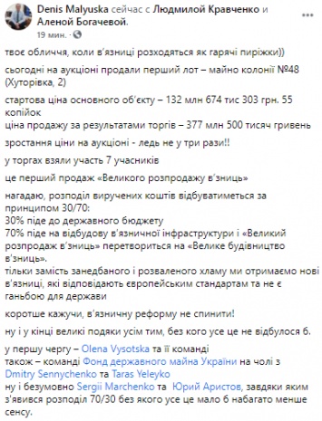 В Украине впервые продали тюрьму. В ходе торргов цена на нее поднялась в три раза