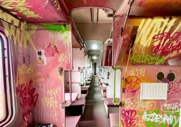 Зацените: художник из Днепра превратил вагон поезда в арт-объект (фото)