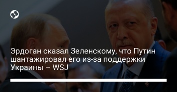 Эрдоган сказал Зеленскому, что Путин шантажировал его из-за поддержки Украины - WSJ
