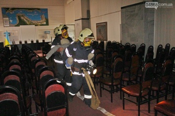 В Черноморском порту прошли пожарные учения