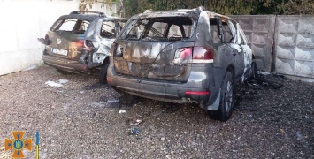 В Запорожье на стоянке сгорели несколько автомобилей