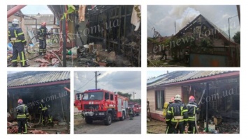 В Новоукраинке горел частный дом...(ВИДЕО)