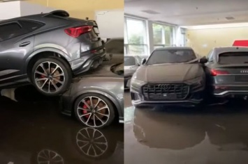 Вода уничтожила шоурум с новыми Audi (видео)