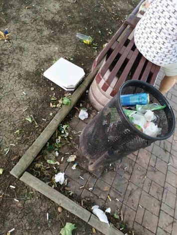 Окурки, объедки, умирающие розы: центр Донецка завален мусором, - ФОТО