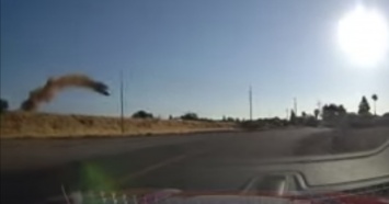 Видеорегистратор снял летающую Toyota Camry (видео)