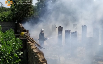 На Херсонщине из-за неосторожного обращения с огнем сгорела вспомогательная постройка