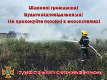 7 пожаров на открытых территориях произошло за сутки на Херсонщине
