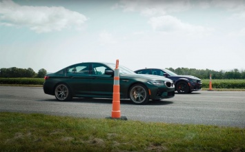 Гонка 2 суперседанов. BMW M5 CS 2022 года vs Dodge Charger Hellcat Redeye. Видео