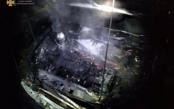 На Херсонщине спасатели оперативно потушили горевший автомобиль