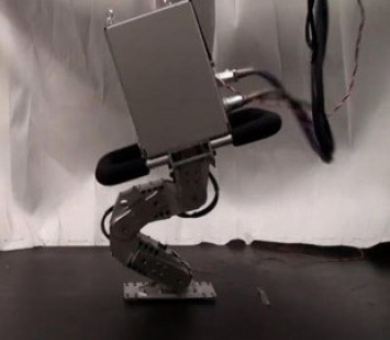 В Японии создали недорогого одноногого робота, который способен удержаться на качающейся поверхности