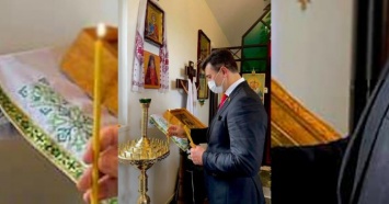Тищенко поставил свечку за здоровье Лероса (ФОТО)