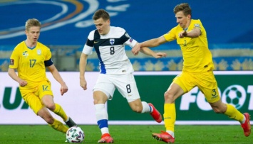 Сборная Украины по футболу обыграла Финляндию и завоевала первую победу в отборе на ЧМ-2022