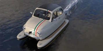 Fiat 500 превратили в лодку