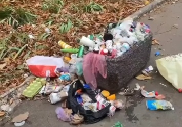 Свалки прямо на тротуарах: в Аркадии "забывают" вывозить мусор