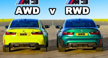 Полноприводный BMW M3 сравнили в гонке с заднеприводной версией (ВИДЕО)