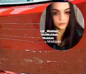 Киевская школьница попала в скандал, царапая автомобили на камеру