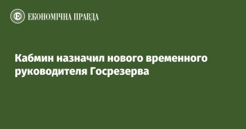 Кабмин назначил нового временного руководителя Госрезерва