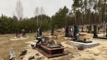 Под Ривне вандалы разгромили кладбище (фото)