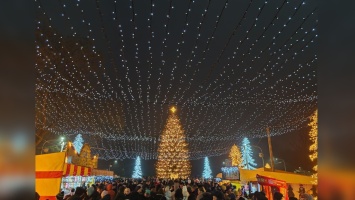 В Кривом Роге зажгла огни главная новогодняя елка