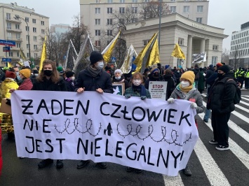 В Варшаве прошла акция в поддержку мигрантов на границе с Польшей
