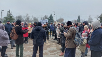Жители Никополя присоединились к Всеукраинской акции против принудительной вакцинации