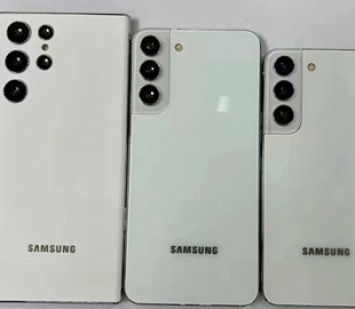 Samsung Galaxy S22, Galaxy S22+ и Galaxy S22 Ultra впервые показали вместе