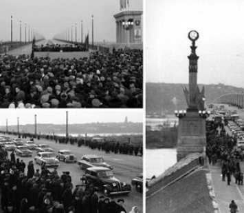 В сети показали, как открывали движение по мосту Патона в Киеве в 1953 году. Архивное фото