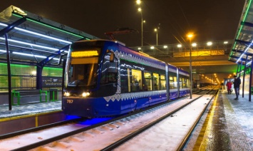 На выходных 15 и 16 января в Киеве будет изменено движение одного маршрута скоростного трамвая