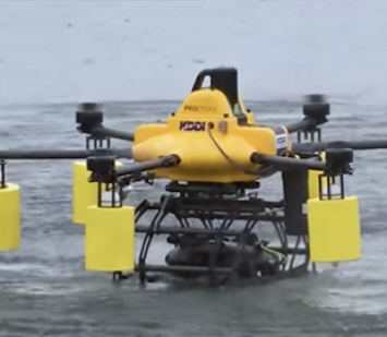 Представлен дрон, способный работать как в воздухе, так и под водой