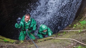 Как выглядит самый глубокий техногенный подземный водопад в Украине, расположенный в Кривом Роге