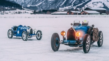 Электрический Bugatti Baby II принял участие в ледовой гонке GP Ice Race в Австрии