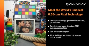 OmniVision разработала самый маленький пиксель для мобильных сенсоров